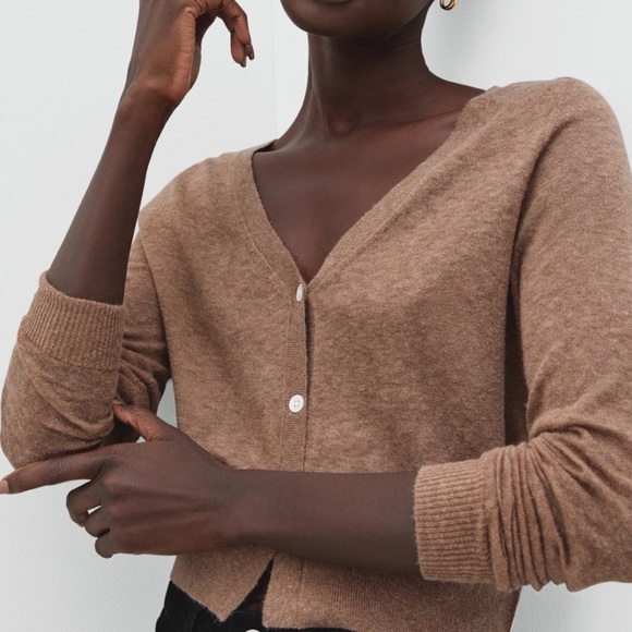 Everlane Sweaters - NWT EVERLANE The Featherweight Alpaca Cardigan Button Up Tan Small